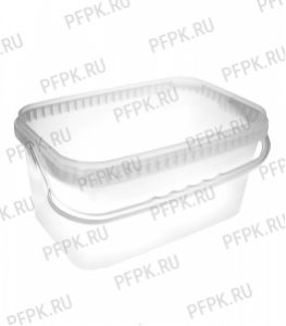 Ведро 11л прямоугольное, 366 (без крышки) Прозрачное (Пластиковая ручка) [1/20]