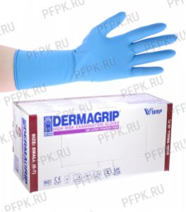 Перчатки латексные DERMAGRIP HIGH RISK (Хай риск) S (размер 6-7) [25/250]