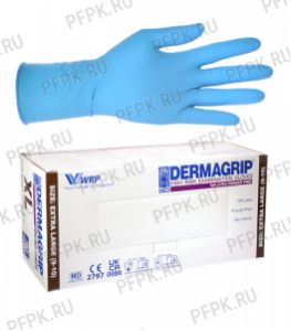 Перчатки латексные DERMAGRIP HIGH RISK (Хай риск) XL (размер 9-10) [25/250]