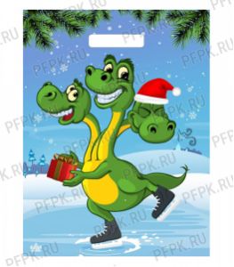 НГ ГЛЯНЕЦ проруб. 31х40+3 (60 мкм) ПВД, ТИКО Горыныч на коньках [50/500]