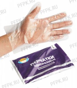 Перчатки полиэтиленовые AVIORA (уп. 100 шт.) L (402-779)(Без ЧЗ) [1/100]