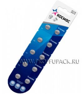 Батарейки КОСМОС AG5 (LR-48) алкалин (блистер 10 шт) [100/2000]