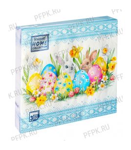 Салфетки бум. DESNA HOME COLLECTION CLASSIC (20 листов) Пасха.Кролики и пасхальные яйца [12/12]