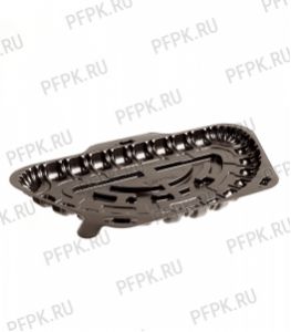 Тортница половинка 230x115мм Т-105/1 ДНО коричневая КОМУС (без крышки) ПС [1/270]