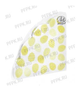 Салфетки бум. DESNA RONDO, 3-сл.,с рис. (12 листов) Пасха.Пасхальные яйца.Золото [15/15]