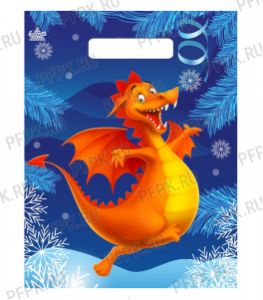 НГ БУТИК проруб. 23х30 (30 мкм) ПВД, ТИКО Дракоша [100/3000]