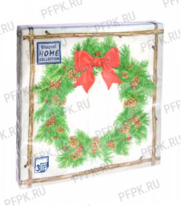 Салфетки НГ бум. DESNA HOME COLLECTION CLASSIC (20 листов) Венок с шишками [12/12]