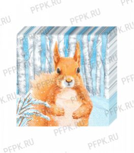 Салфетки НГ бум. BOUQUET ДОМАШНЯЯ КОЛЛЕКЦИЯ 33х33, 3-сл.,с рис. (20 листов) Белочка [12/12]