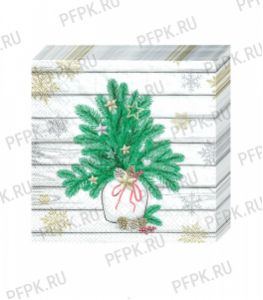 Салфетки НГ бум. BOUQUET ДОМАШНЯЯ КОЛЛЕКЦИЯ 33х33, 3-сл.,с рис. (20 листов) Чудесная елочка [12/12]