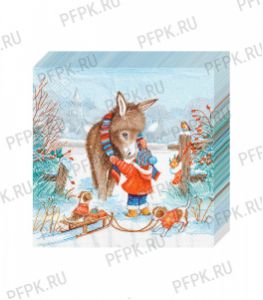 Салфетки НГ бум. BOUQUET ДОМАШНЯЯ КОЛЛЕКЦИЯ 33х33, 3-сл.,с рис. (20 листов) Любимый друг [12/12]