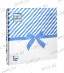 Салфетки бум. DESNA BOUQUET 33х33, 3-сл.,с рис. (20 листов) Подарок синий [12/12]