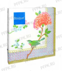 Салфетки бум. DESNA BOUQUET 33х33, 3-сл.,с рис. (20 листов) Экзотический цветок [12/12]