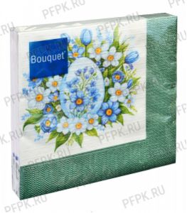 Салфетки бум. BOUQUET 33х33, 3-сл.,с рис. (20 листов) Пасха.Пасхальная открытка.Яйцо [12/12]