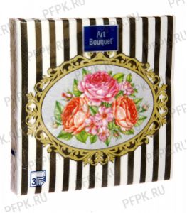 Салфетки бум. DESNA BOUQUET 33х33, 3-сл.,с рис. (20 листов) Букет в викторианском стиле [12/12]