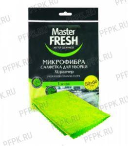 Тряпка для пола из микрофибры Master FRESH 50х60 Салфетка зеленая (8411) [1/20]