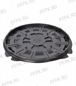 Тортница круг. d221мм Т-022/1 ДНО коричневая КОМУС (без крышки) Т-022/11 ПС Шип [1/144]