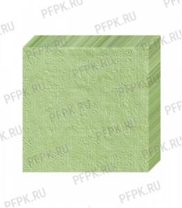 Салфетки бум. DESNA BOUQUET 33х33, 3-сл.,с рис. (16 листов) Барокко Светло-зеленый с перламутром [12/12]