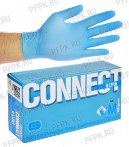Перчатки нитриловые ЧЗ CONNECT (уп. 100шт./50пар) M (ULTRA) [1/10]
