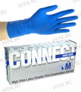 Перчатки латексные CONNECT HIGH RISK (Хай риск) M [25/250]