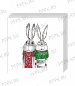 Салфетки бум. DESNA BOUQUET 20х20, 2-сл. (30 листов) Кролики [26/26]