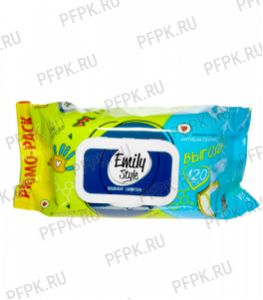 Салфетки влажн. Emily Style ВЫГОДНО с клапаном (уп. 120 шт.) Антибактериальные [1/14]