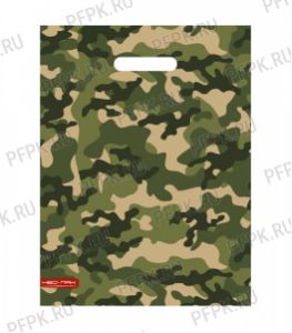 ВЕЛЬВЕТ, вырубная ручка, 30х40 (60мкм) ПВД Камуфляж [25/1000]