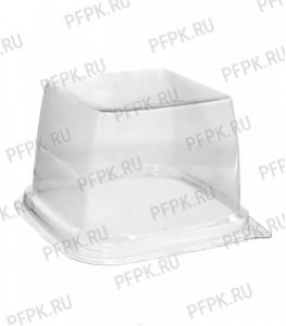 Тортница прям. 102x102мм Т-1010 КРЫШКА h78мм КОМУС (крышка к Т-1010) ПЭТ V750мл [1/500]