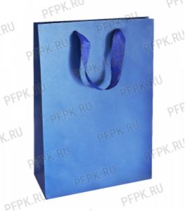 Сумочка бумажная 25х36х10 МЕГА (SPL) SPL25 Blue [10/200]