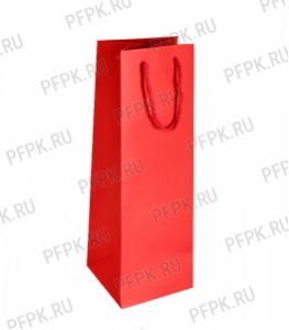 Сумочка бумажная под бутылку 120х360х120 МЕГА (SPB) SPB25 Red [10/200]