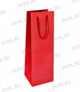 Сумочка бумажная под бутылку 120х360х120 МЕГА (SPB) SPB26 Bordo [10/200]