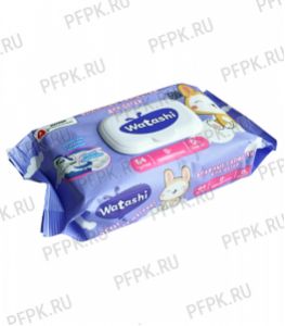 Салфетки влажн. ЧЗ WATASHI с клапаном (уп. 64 шт.) Для детей 0+ [1/12]