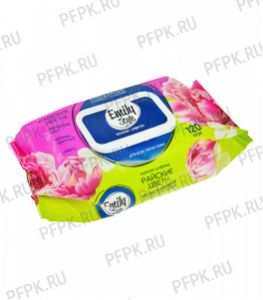 Салфетки влажн. ЧЗ EMILY STYLE универсальные с клапаном (уп. 120 шт.) Райские цветы [1/14]