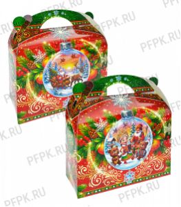 Коробка картон. 1500 гр Зимняя [1/150]