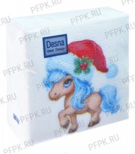 Салфетки НГ бум. DESNA DESIGN 24х24, 1-сл.,с рис. (40 листов) Символ года [32/32]